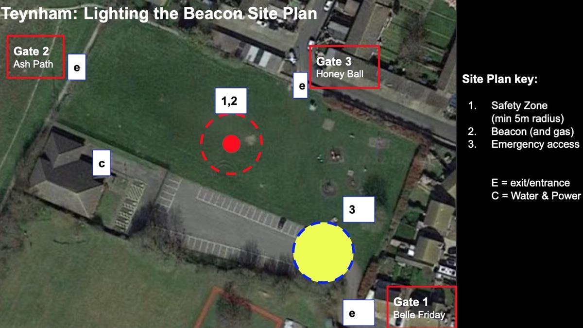 Site map for lighting of the beacon