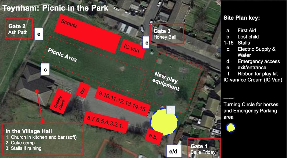 Site map for the picnic