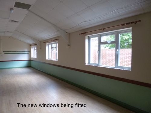 community hall new windows