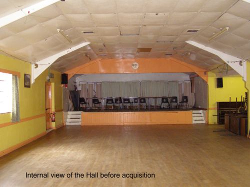 old community hall stage