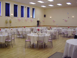 hall set out for a wedding