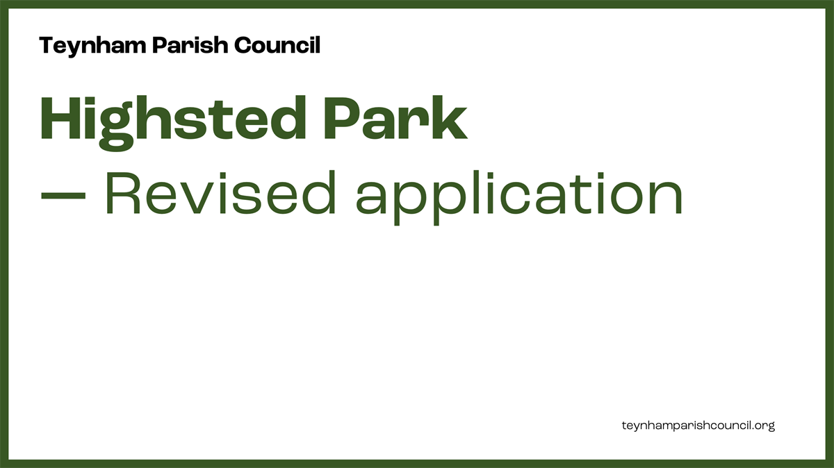 Highsted Park update on new application